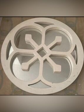 Element Round Decorative Wall Mirror in White